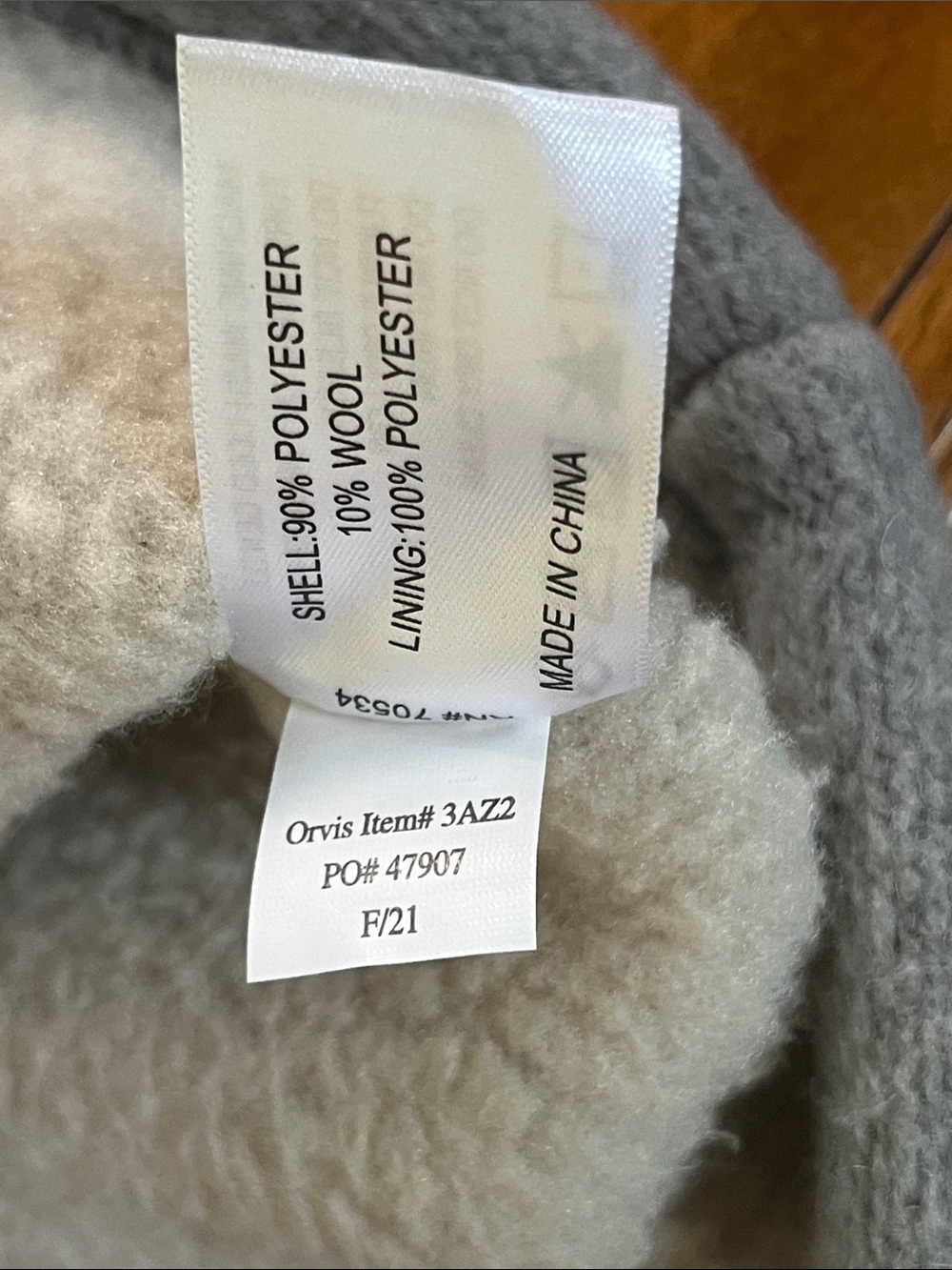 Orvis Light Blue Aztec-Pattern Fleece Coat with Ivory Collar - Picture 4 of 8